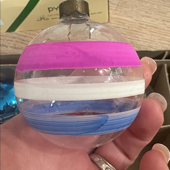 Vintage Glass Christmas Ornaments Mixed Colors Germany Shiny Brite Style - Picture 8 of 16